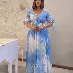Short Sleeve Floral Maxi Dress (Q2101)