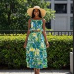 Tropical print crop top and tiered midi skirt set(3886) - (Duplicate Imported from WooCommerce)