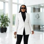 Formal Solid Button Front Lapel Neck Blazer(2813)