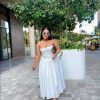 Spaghetti straps mid-length dress (1432)