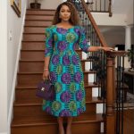 African print dress(1209)