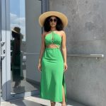 Halter neck midi dress (18790)