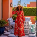 Floral print long-sleeve maxi dress(1206) - (Duplicate Imported from WooCommerce)
