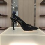 Patent leather slingback pumps(W9222-1)