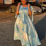 Short Sleeve Floral Maxi Dress (Q2101)