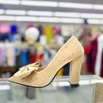 Bowknot Rhinestone Thick Heel (XS242)