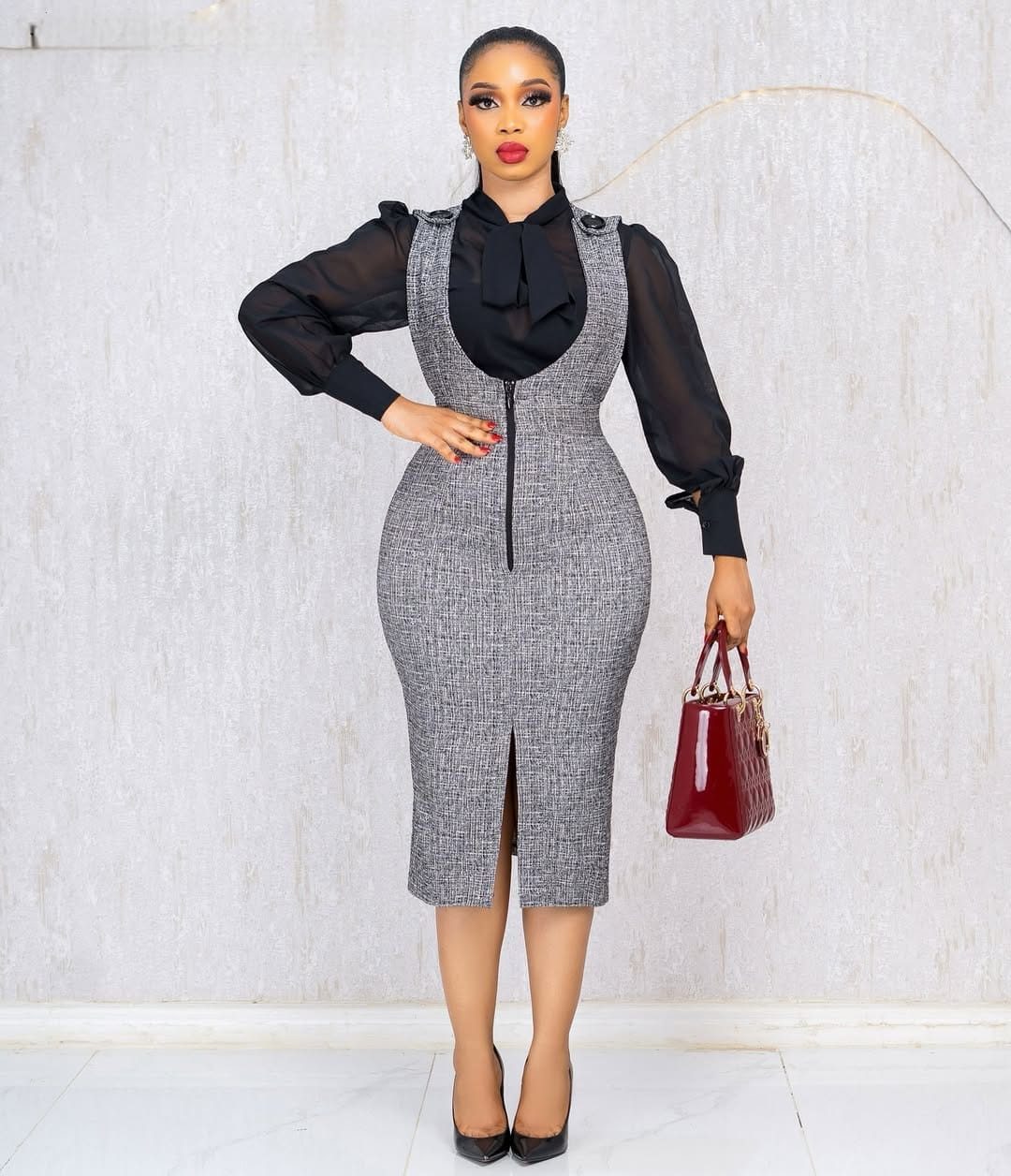 Corporate Pinafore Pencil Dress (31874) – Zillion