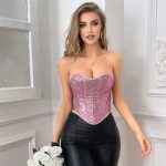 Sequin Bustier Corset Top(416)