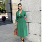 V-neck blazer midi dress(863)