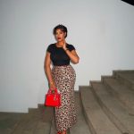 Leopard print skirt(3700)