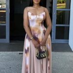 Sleeveless, tie-dye print maxi dress (20636)