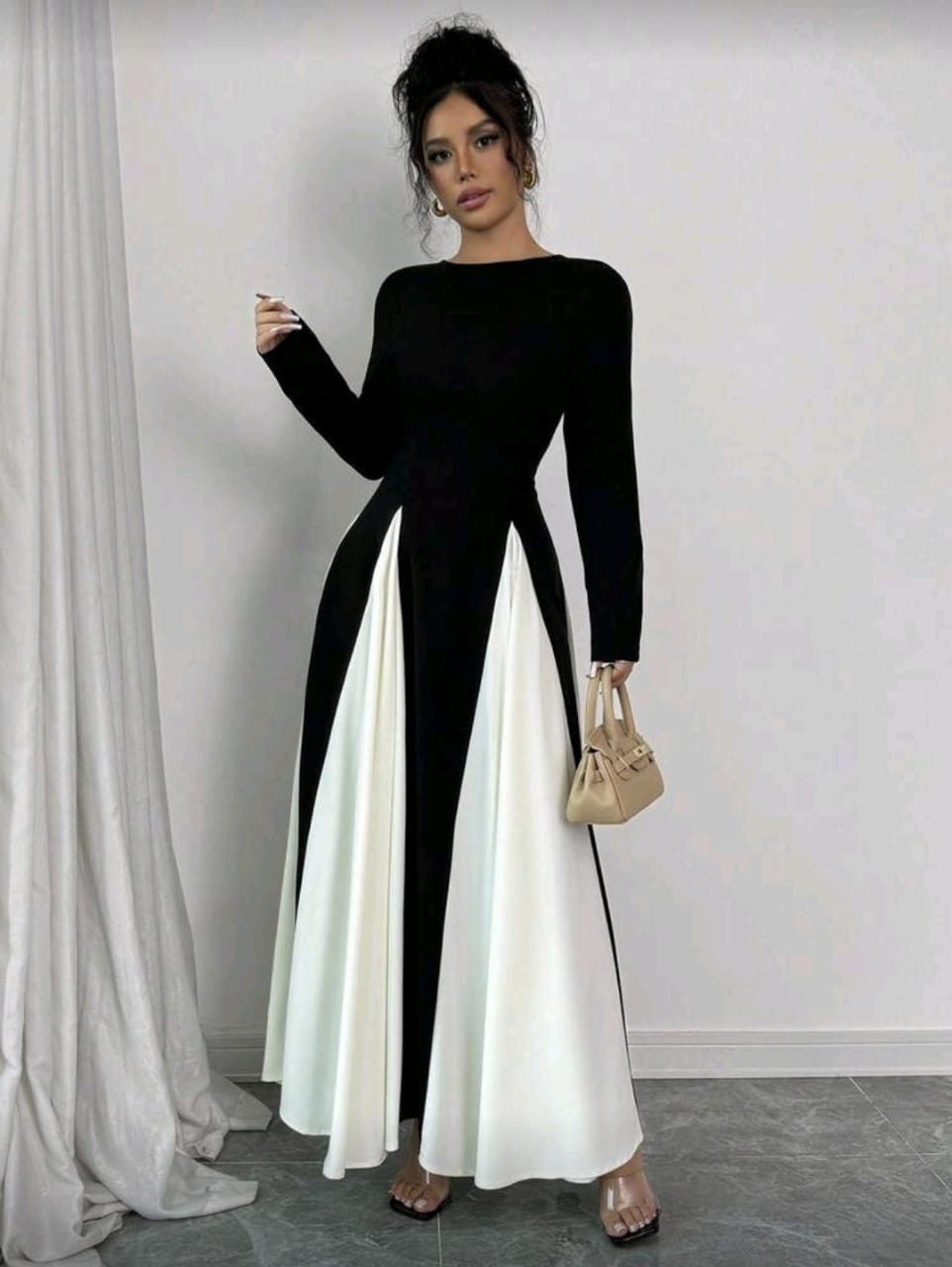 blue dress for baby girl Women's Dresses - Color Block Maxi Dress main image 1