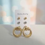 Three-pair earring set