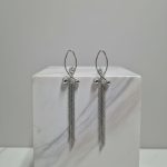 Tassel chain drop earrings