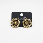 Abstract floral stud earrings