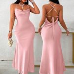 Silky material dress (21168)