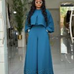 Two-piece wide-leg pant set(A1431)