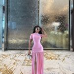 short-sleeve bodycon maxi dress(1616)