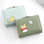 Cute cartoon Corgi mini tri-fold wallets(SS116)
