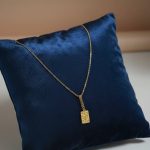 Rectangular pendant Stainless steel  necklace