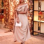 Off-the-shoulder midi dress(B51030)