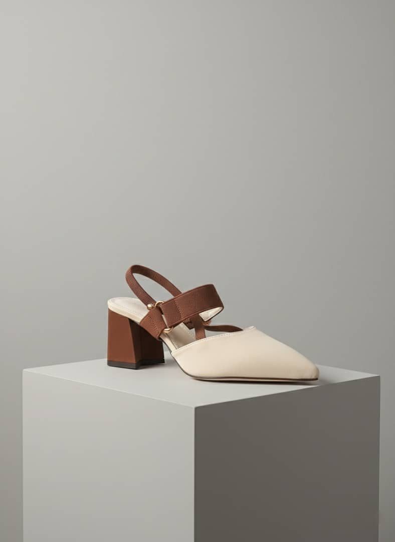 Block heel slingback shoes (9232) – Zillion