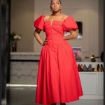 Off-the-shoulder midi dress (6050)