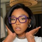 Oversized square-frame eyeglasses (5685)