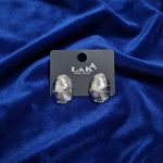 Weave dome stud earrings