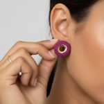 Round stud earring 2