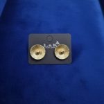 Ribbed or sunburst dome stud earrings
