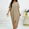 Sleeve Split Hem Dress (3402)