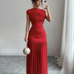 Ruched bodycon dress(21395)