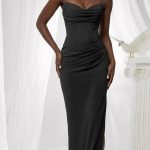 corset-style bodice dress (19661)