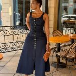 Denim maxi dress (21601)