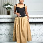 Two-tone maxi dress (21618)