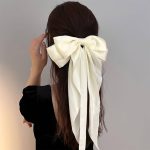 Oversized satin hair bow (382)
