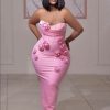 Bubblegum maxi dress (A1620)