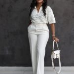 Wide-leg palazzo trousers (C880)