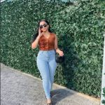 High-waisted skinny jeans (6645)