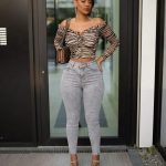 High-Rise Grey Skinny Jeans(5537)