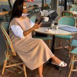 Sleeveless knit midi dress (5355)