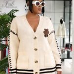 Heavyweight oversized knit cardigan(UB5481)