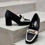 Crystal-Embellished Block Heel Loafer(XS350)