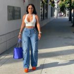 Cargo denim pants(4160)