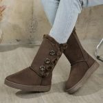 Mid-calf winter snow boots