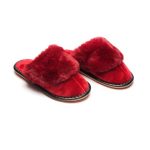 Tan faux fur slippers (8052)