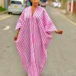 Striped Bubu dress(21941)