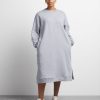 Oversized sweatshirt midi dress(21963)