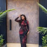 High-neck bodycon maxi dress(21906)